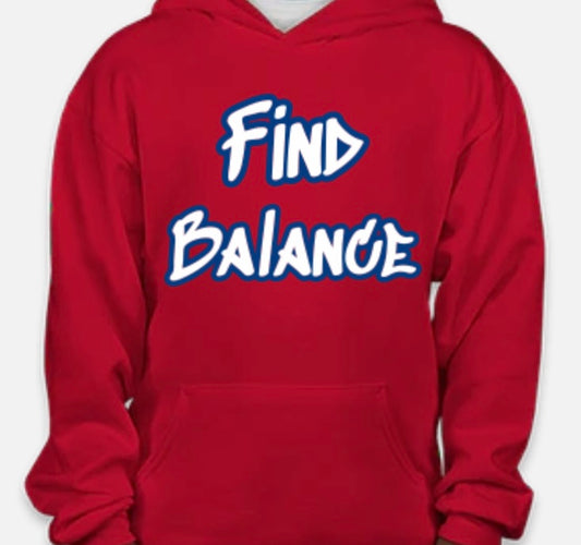 Red Youth Find Balance Hoodie