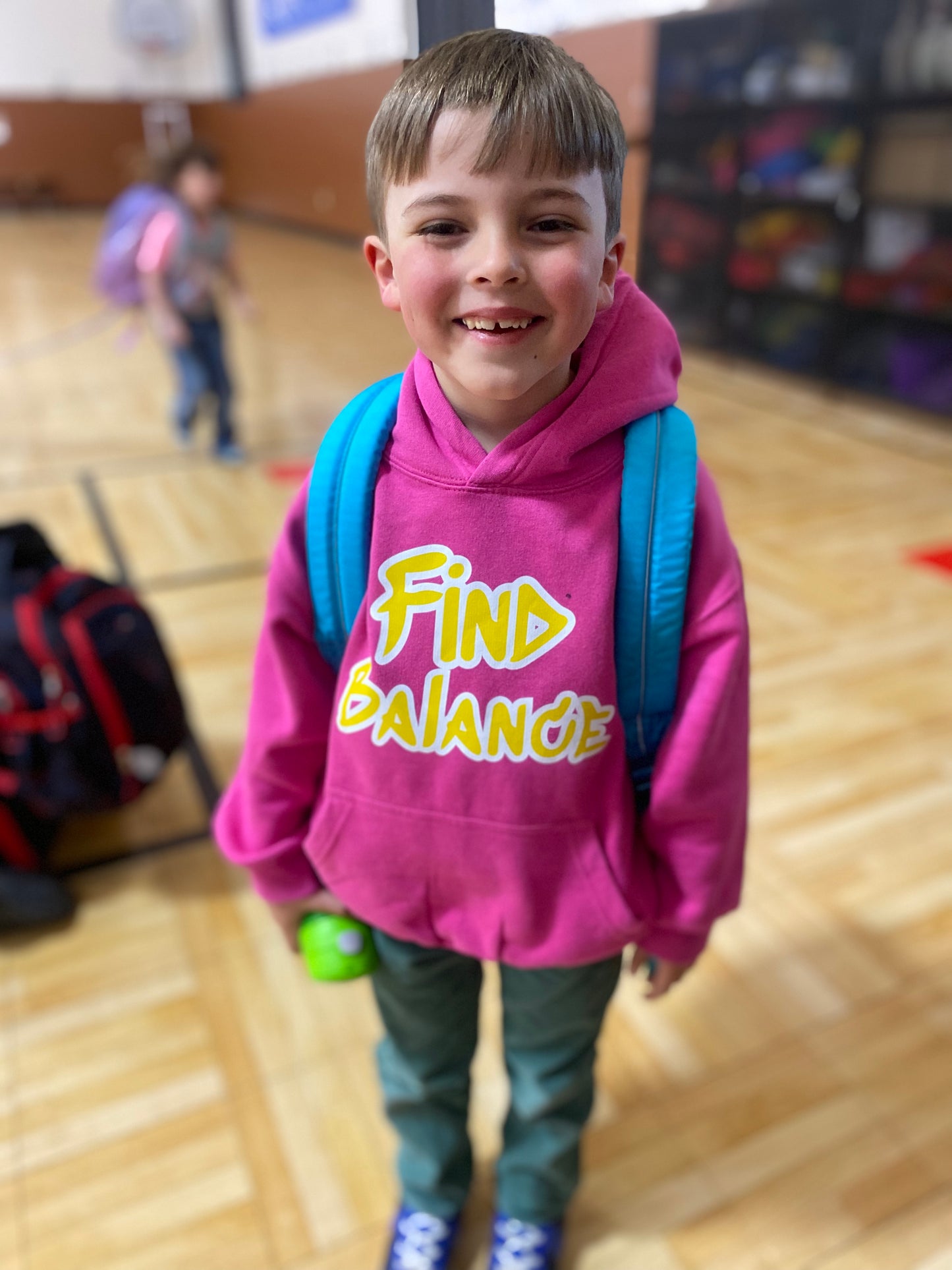 Hot Pink Youth Find Balance Hoodie